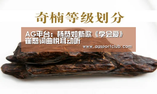 AG平台:杨恭如新歌《学会爱》 崔恕词曲悦耳动听(图3) AG平台